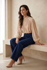 Boho Balloon Linen Shirt