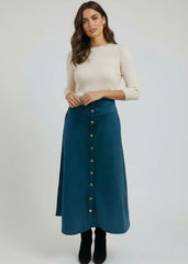 Goldline MidiMaxi Suede Skirt