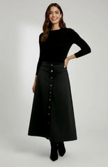 Goldline MidiMaxi Suede Skirt