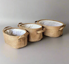 Jute Baskets - Set Of 3