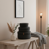 Round Storage Baskets with Lids