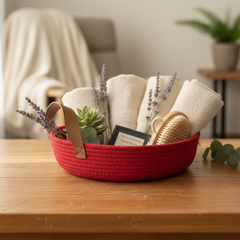 Oval Woven bawl with hands