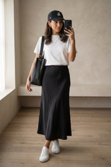 Fluid Satin Skirt