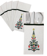 Peaceful Christmas Cutlery Sleeves Set Of 6
