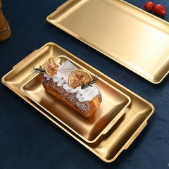 Gold Dining Tray Stainless Steel