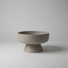Pottery Terracotta Bowl with Pedestal Base 25 cm