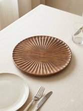 Round Carved Serving Plate