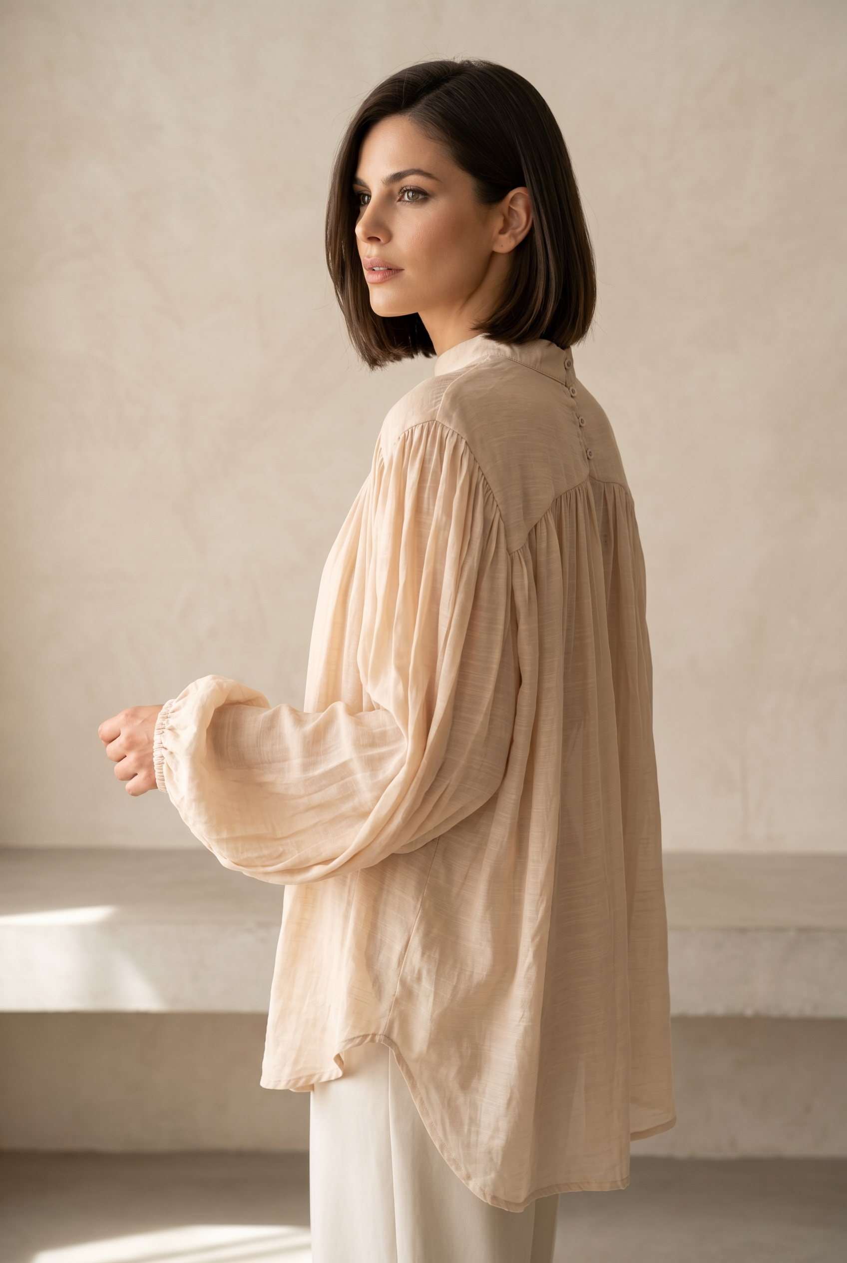 Boho Balloon Linen Shirt