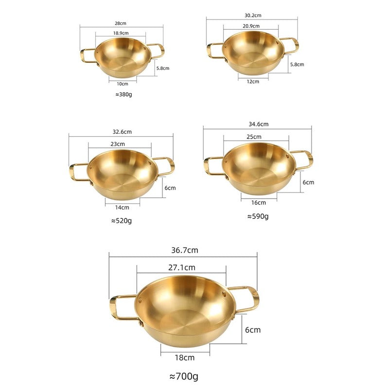 Golden Plated Stainless Steel Serving Pans