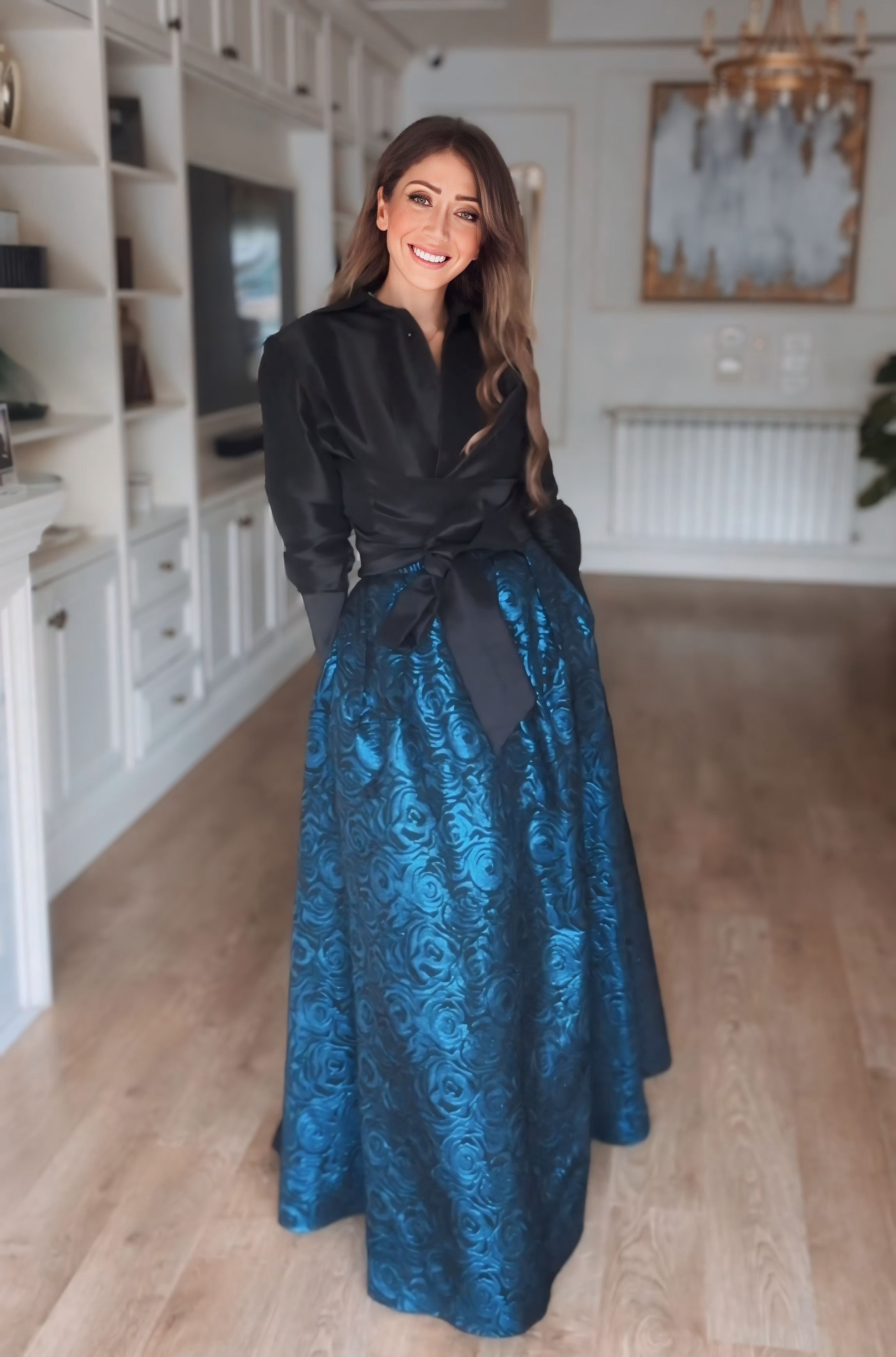Royal Jacquard Maxi Skirt
