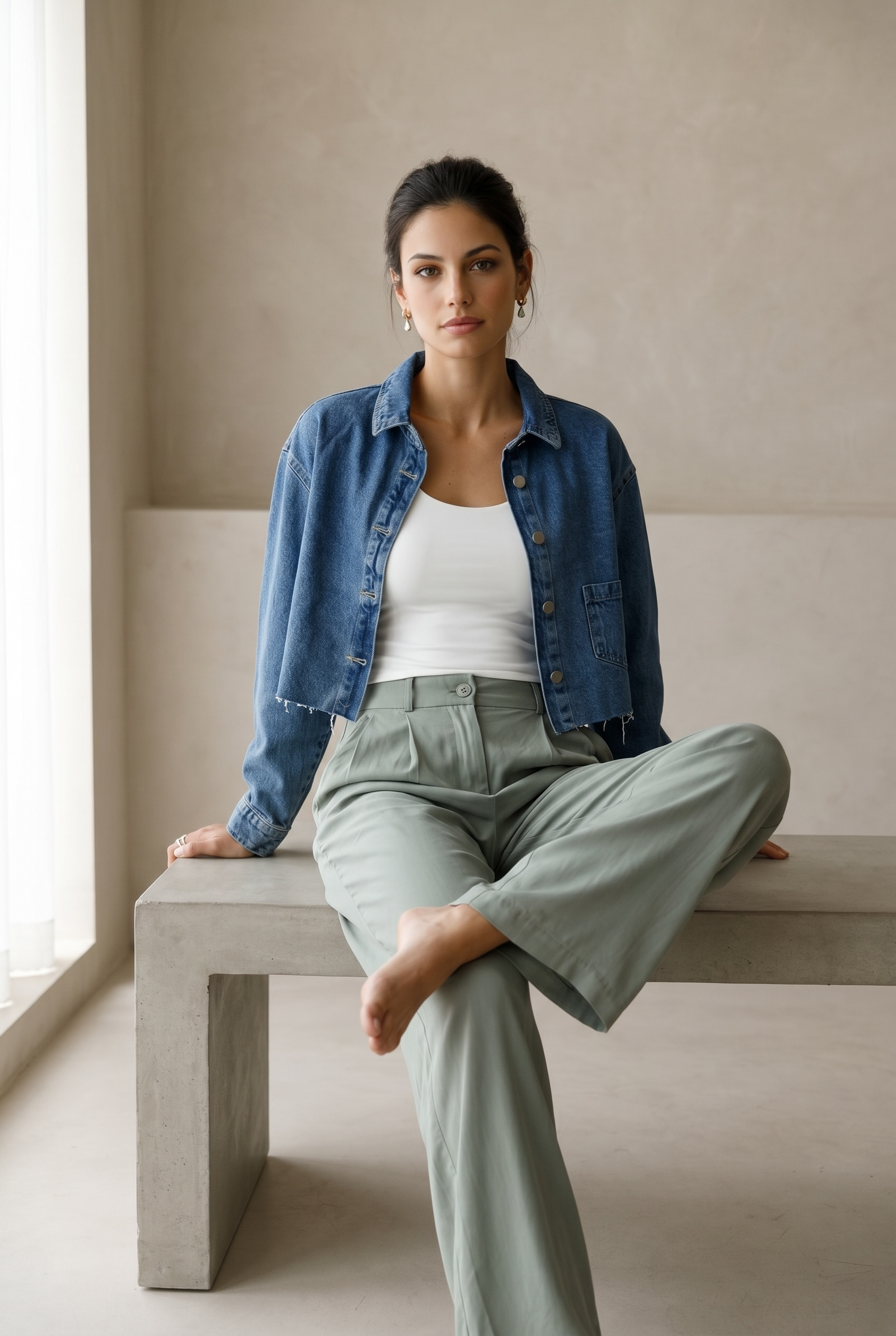 Crop Denim Shirt / Jacket