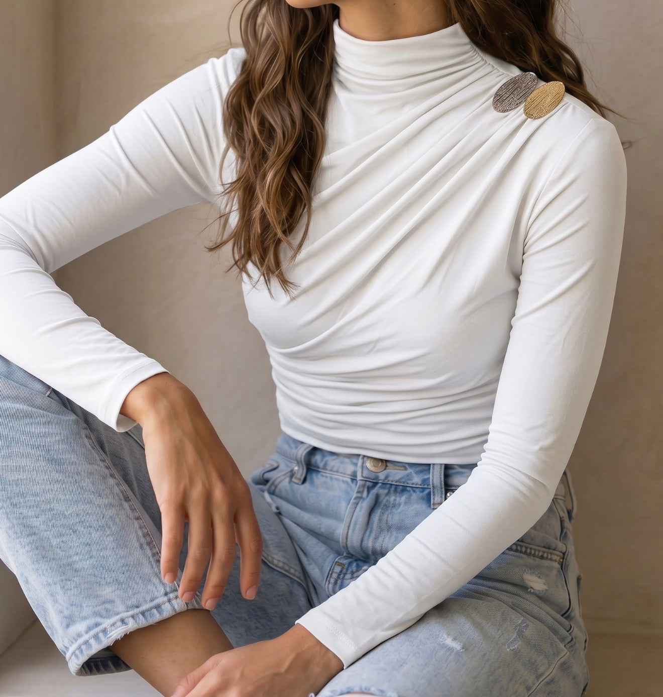 Draped Contour Top