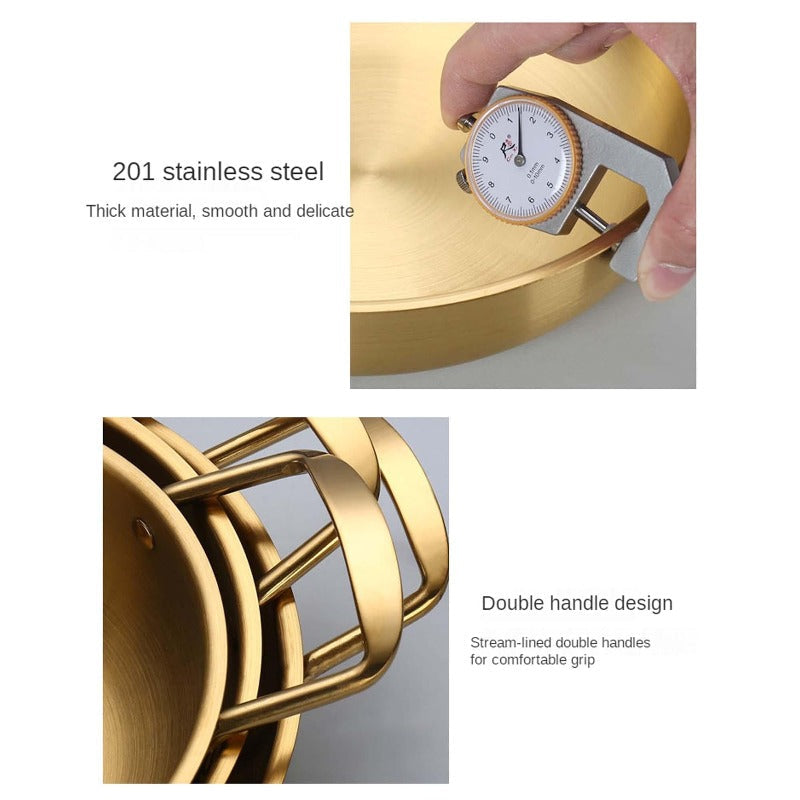 Golden Plated Stainless Steel Serving Pans