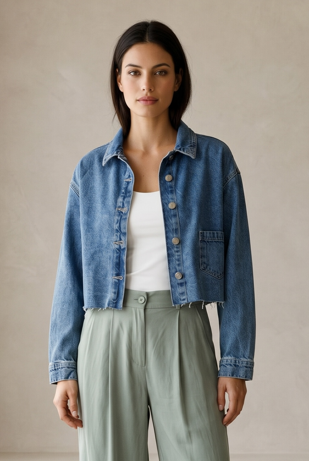 Crop Denim Shirt / Jacket