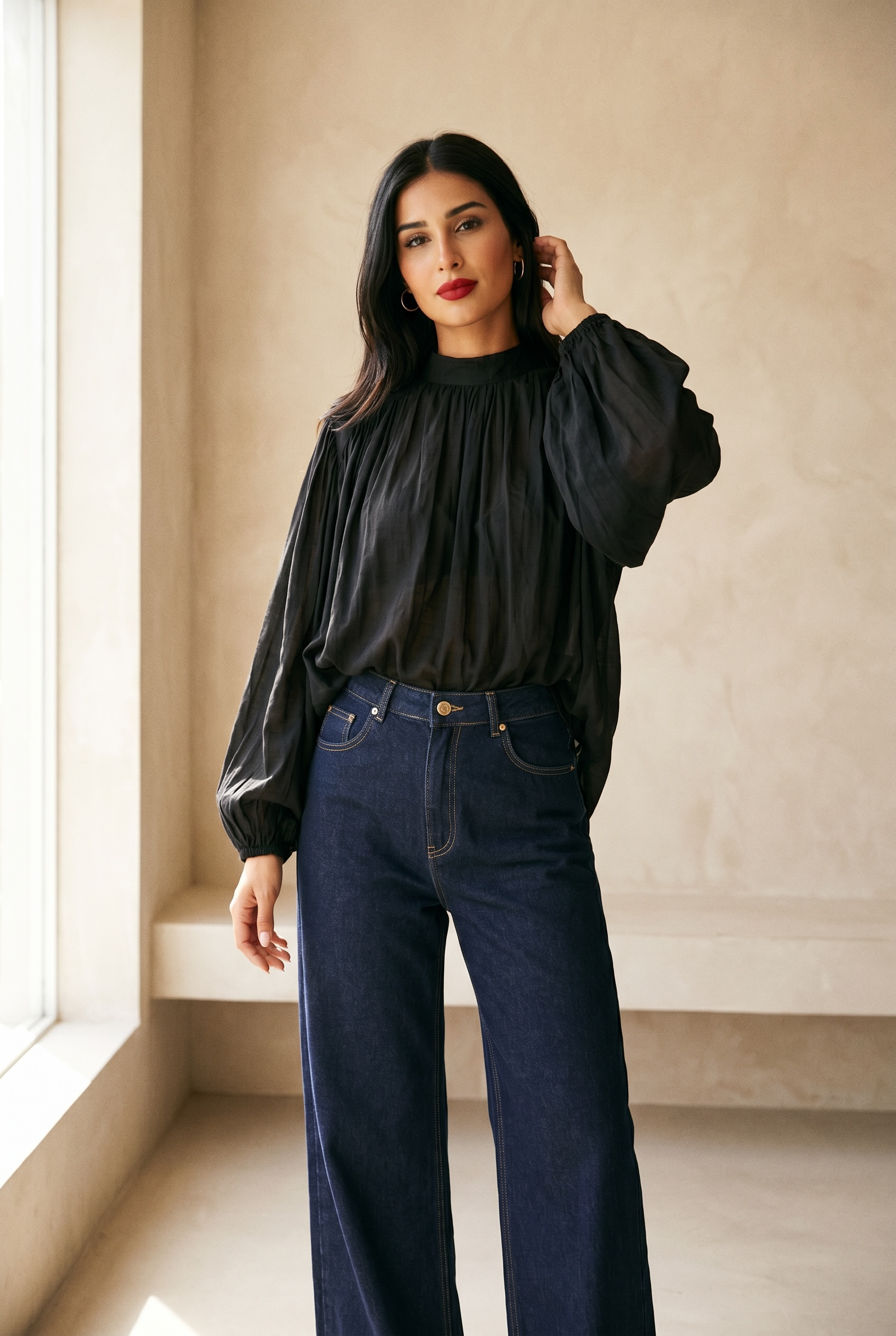 Boho Balloon Linen Shirt