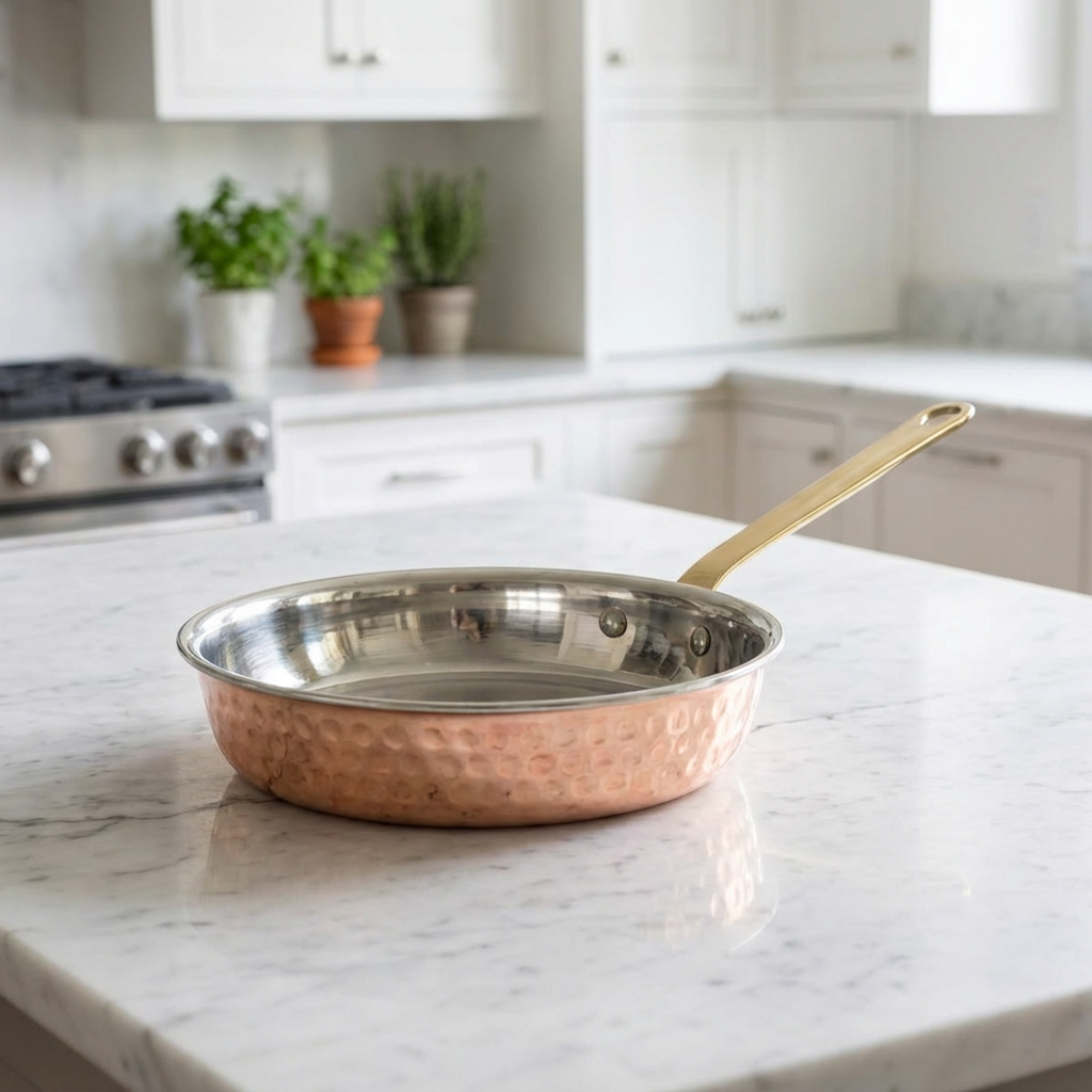 Handmade Hammered Copper Pan