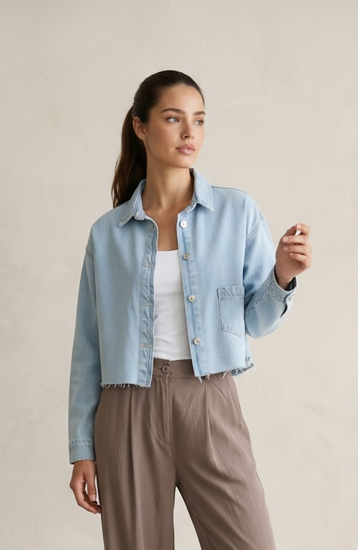 Crop Denim Shirt / Jacket