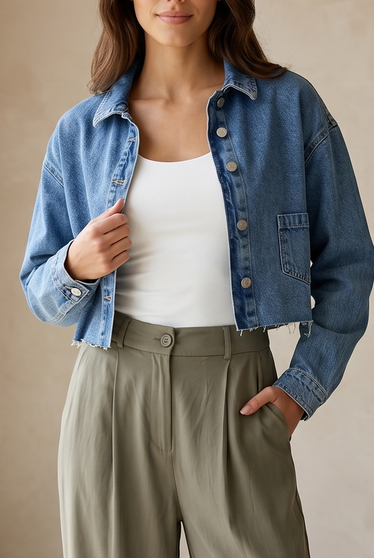 Crop Denim Shirt / Jacket