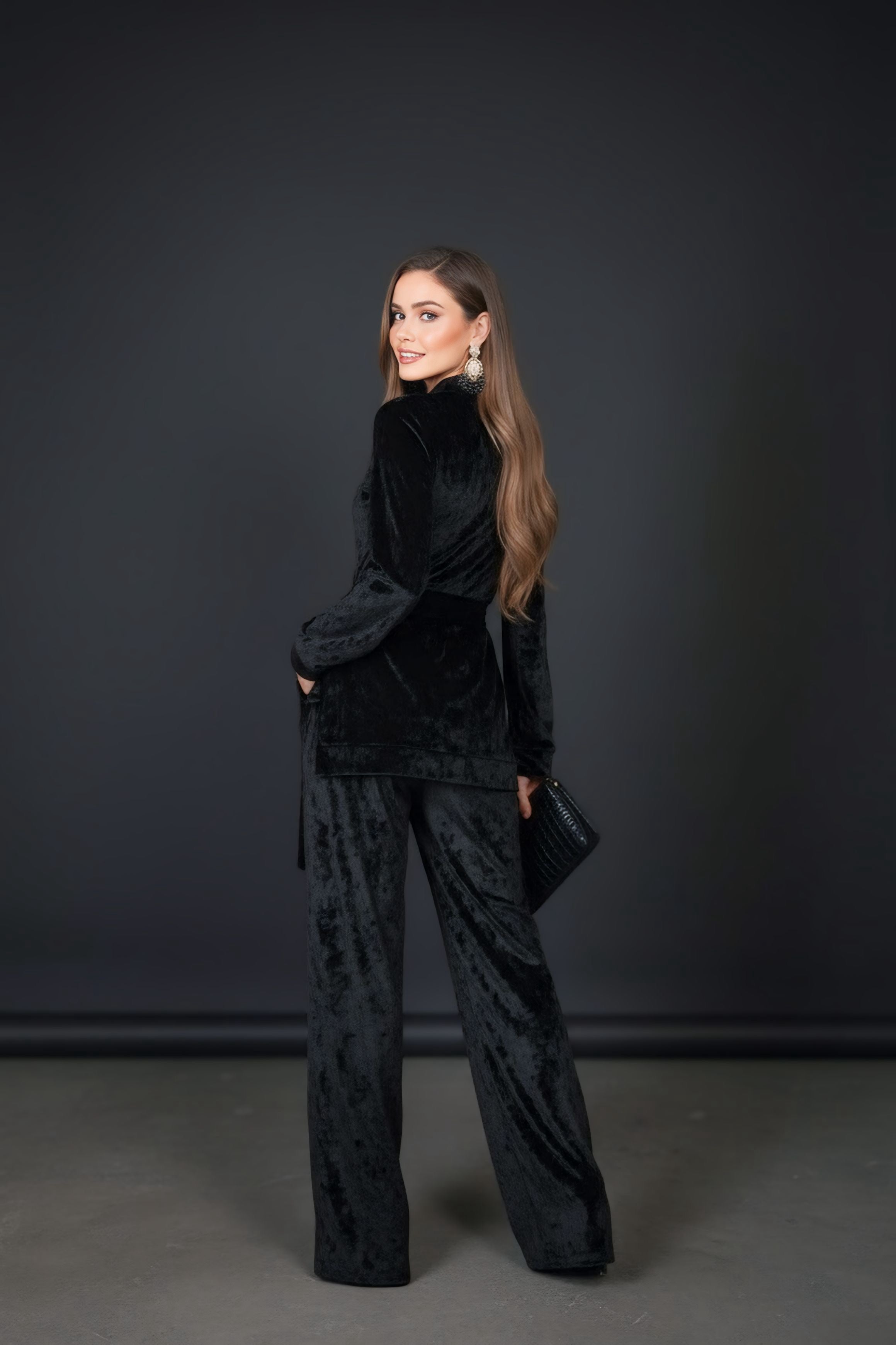 Fit & Flare Velvet Set