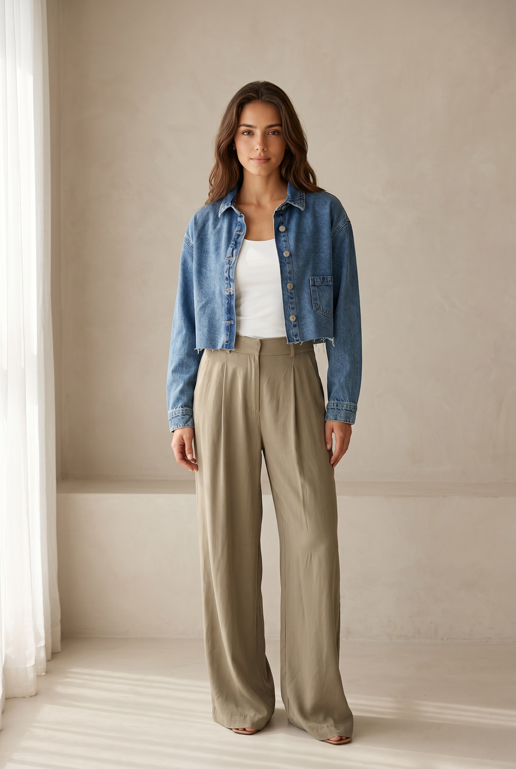 Crop Denim Shirt / Jacket