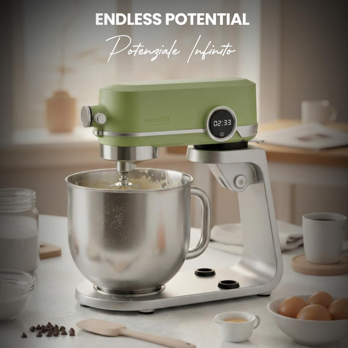 Manilotti Premium Stand Mixer – (5.2L, 800W DC Motor)