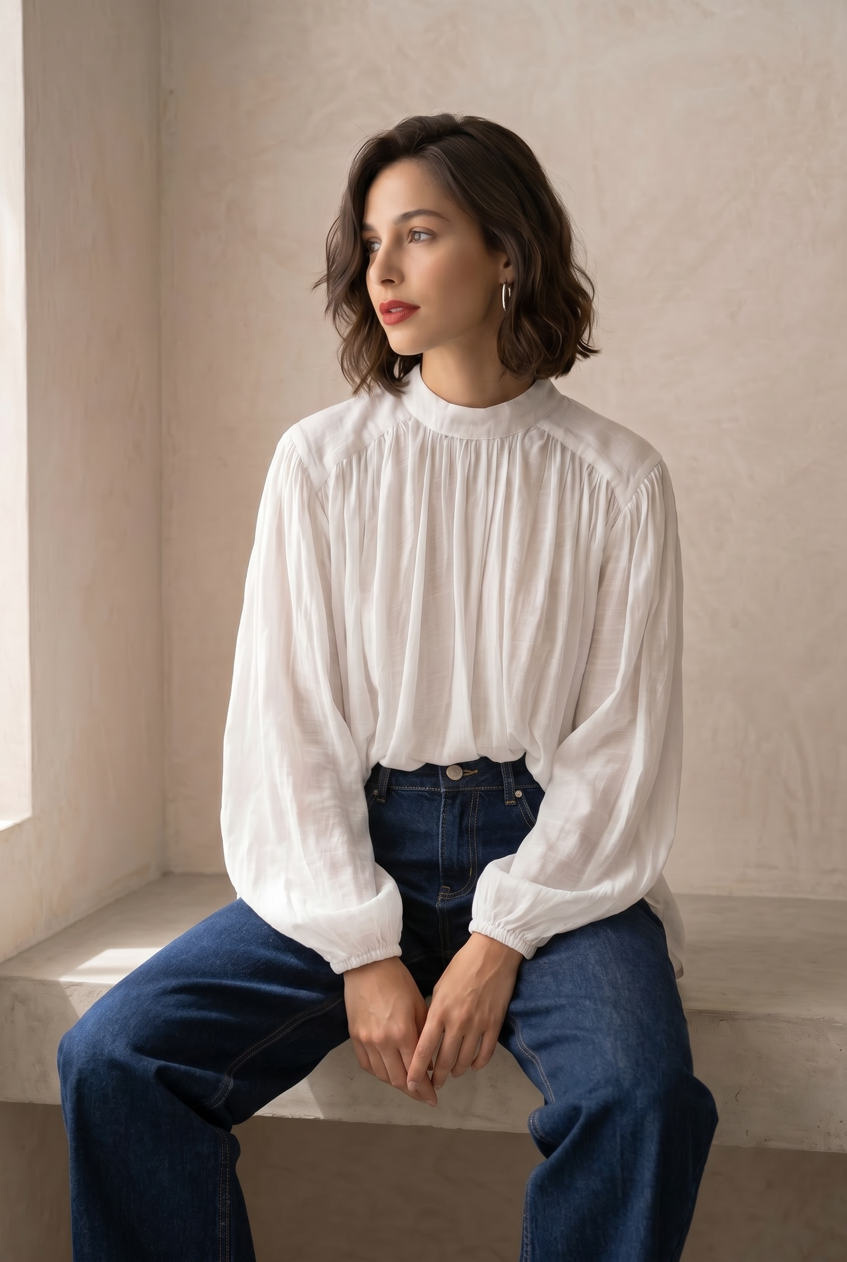 Boho Balloon Linen Shirt