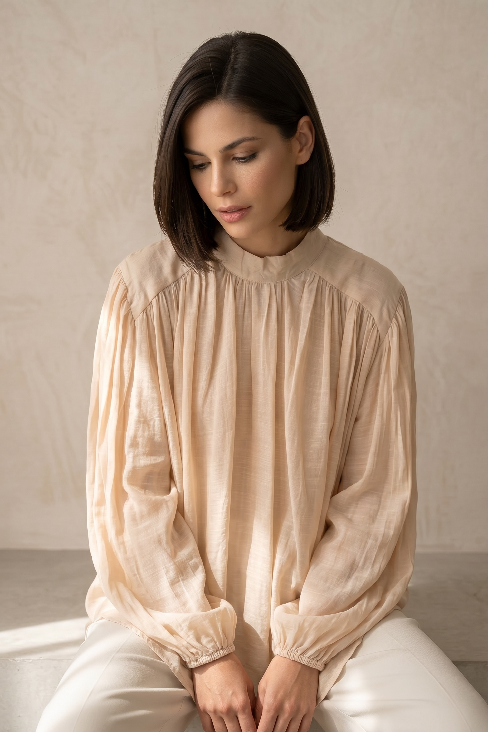 Boho Balloon Linen Shirt
