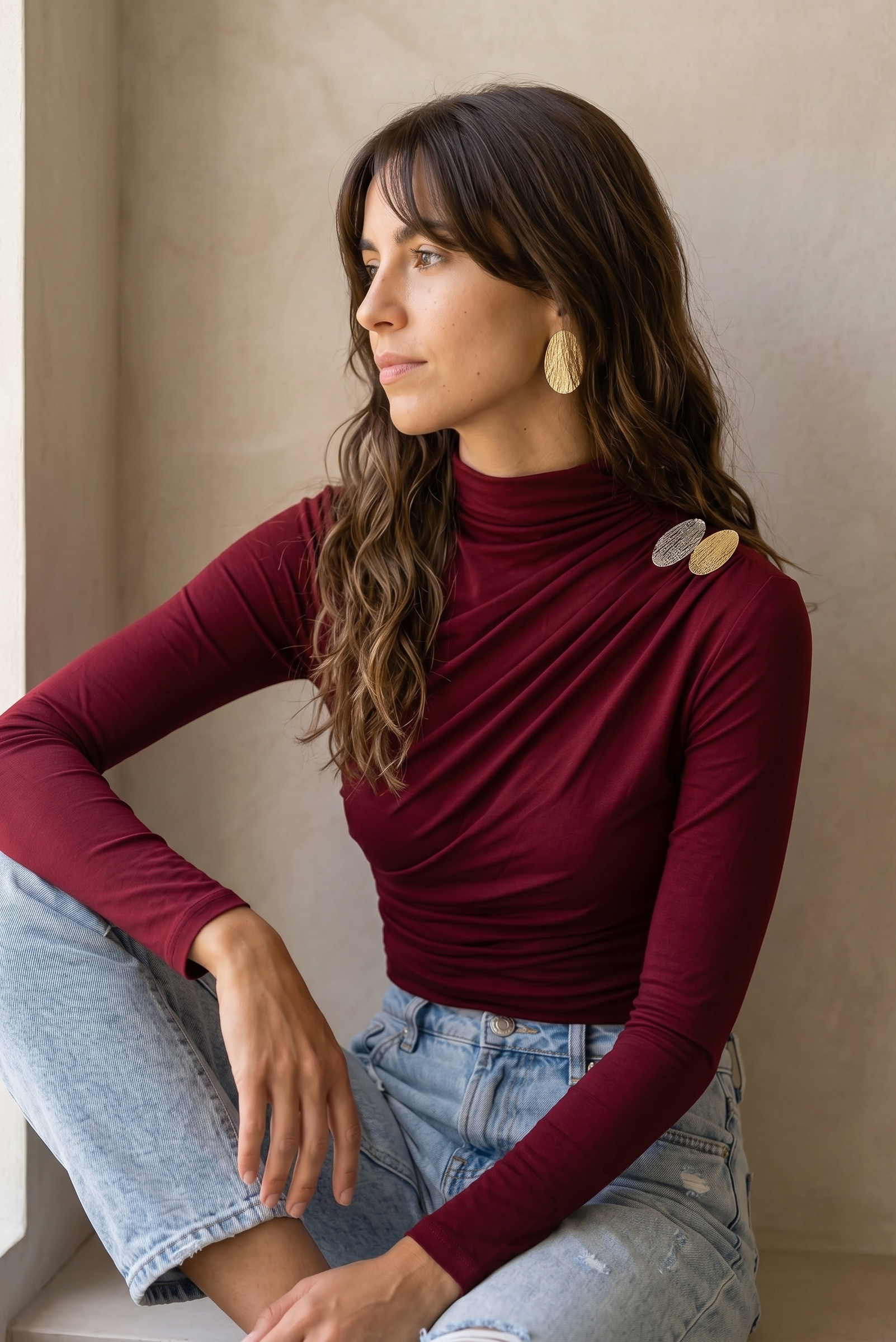 Draped Contour Top