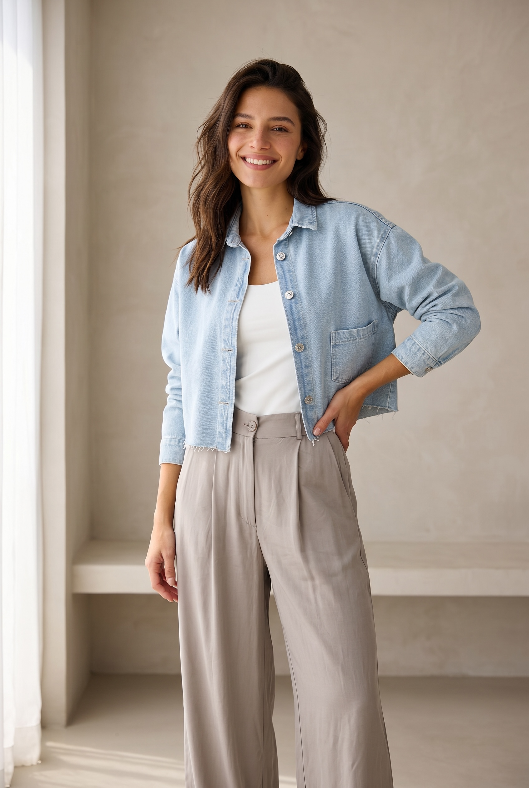 Crop Denim Shirt / Jacket