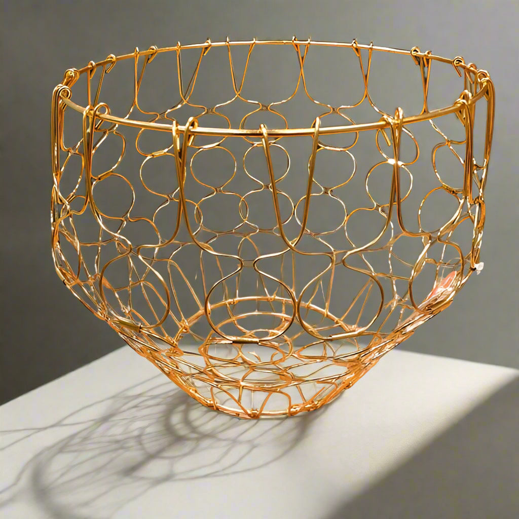 Multi-Shape Gold Wire Basket