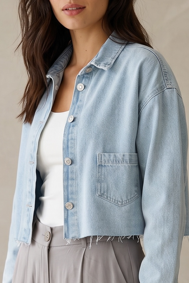 Crop Denim Shirt / Jacket