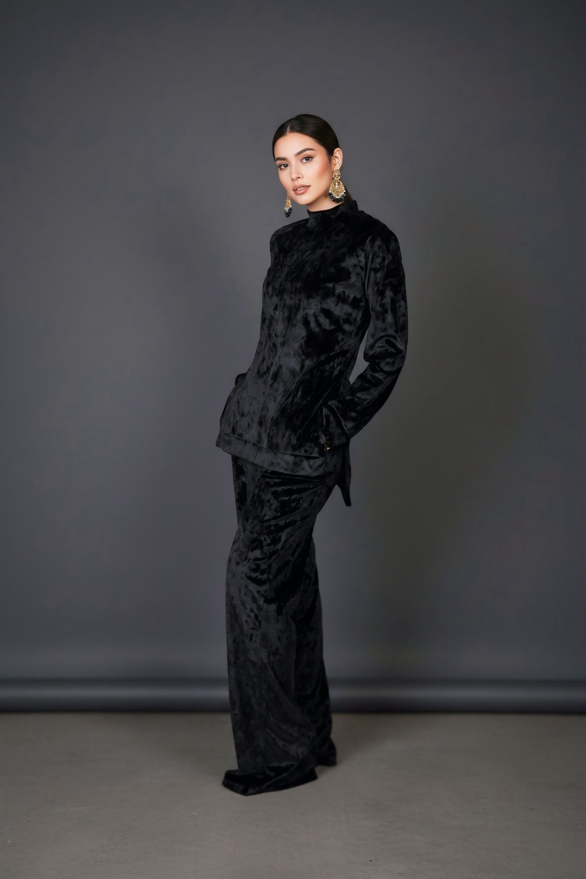 Fit & Flare Velvet Set