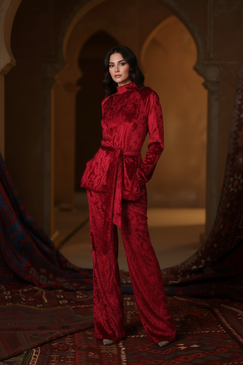 Fit & Flare Velvet Set