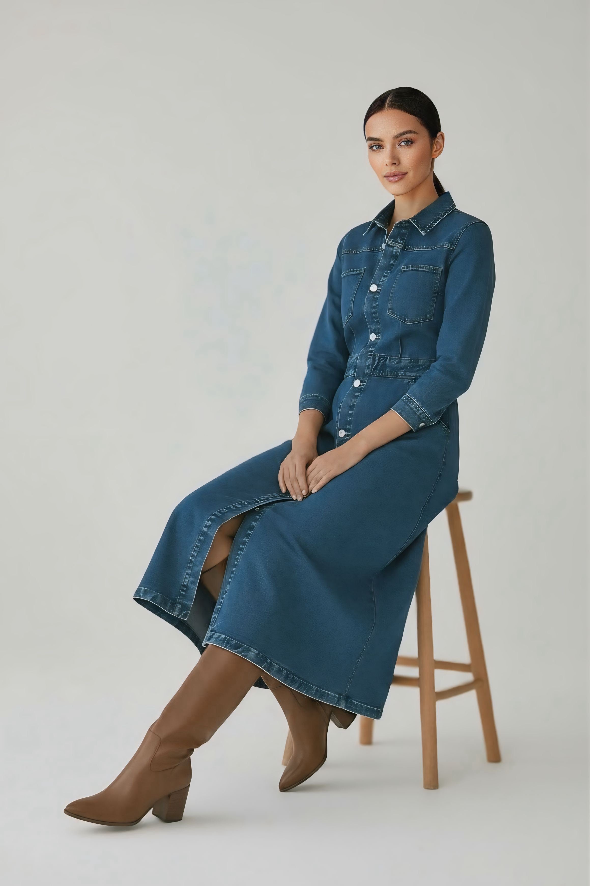 Denim Safari Dress