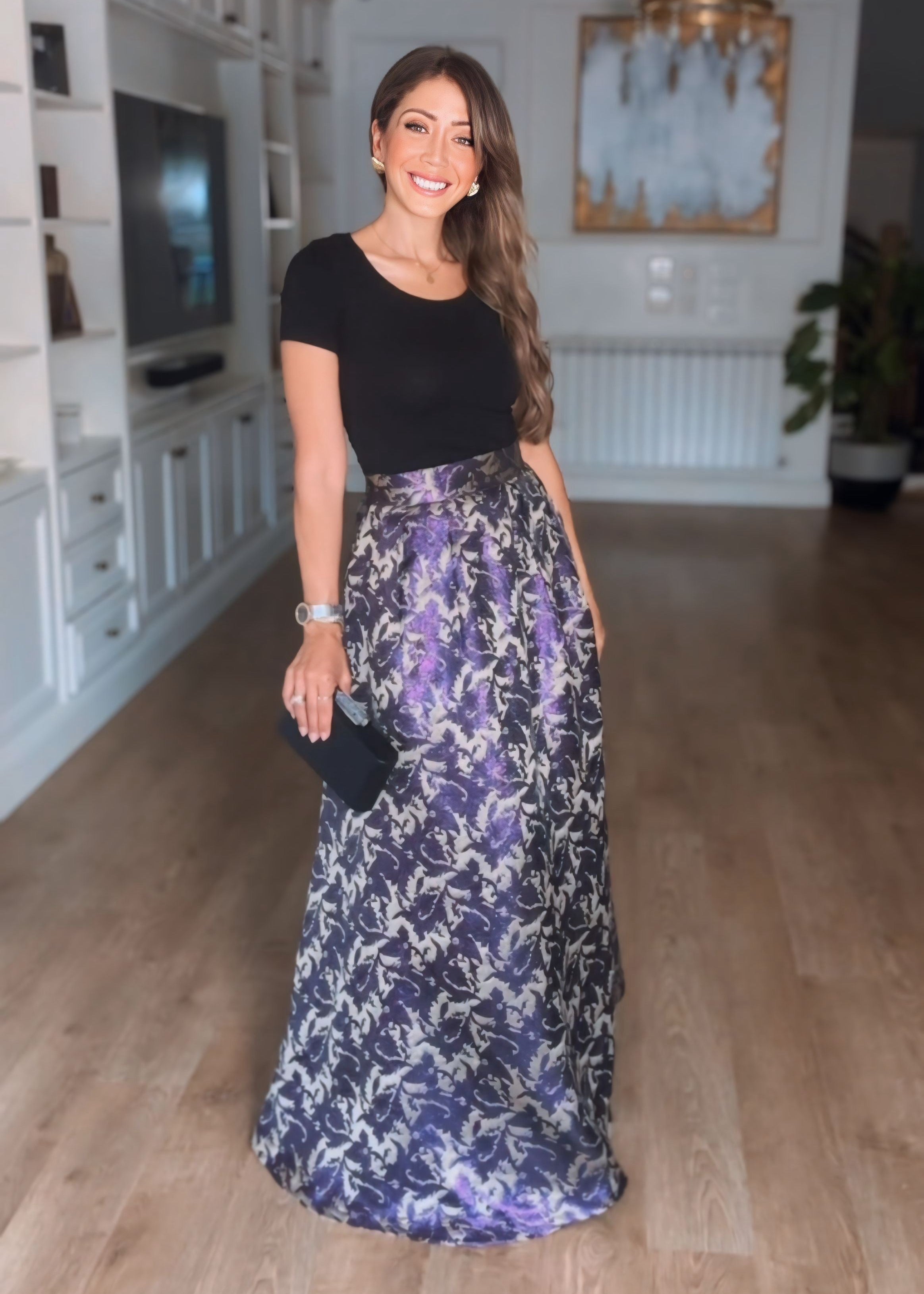 Royal Jacquard Maxi Skirt