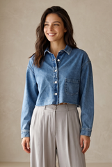 Crop Denim Shirt / Jacket