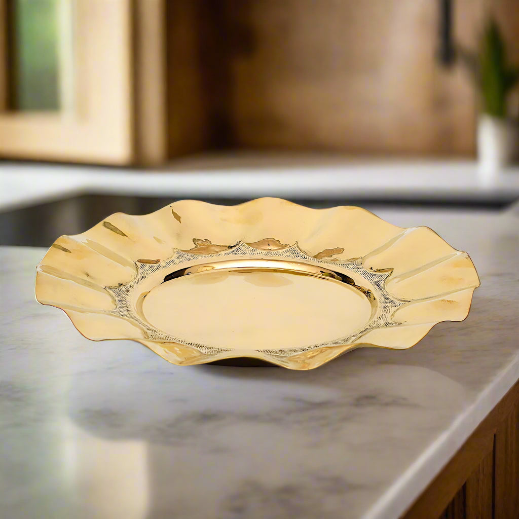 Ruffles Brass Tray