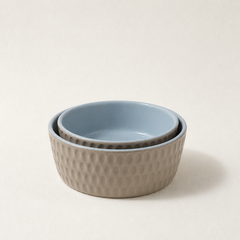 Bake  & Serve Carved Pottery Set