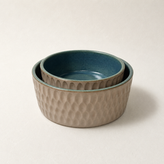 Bake  & Serve Carved Pottery Set