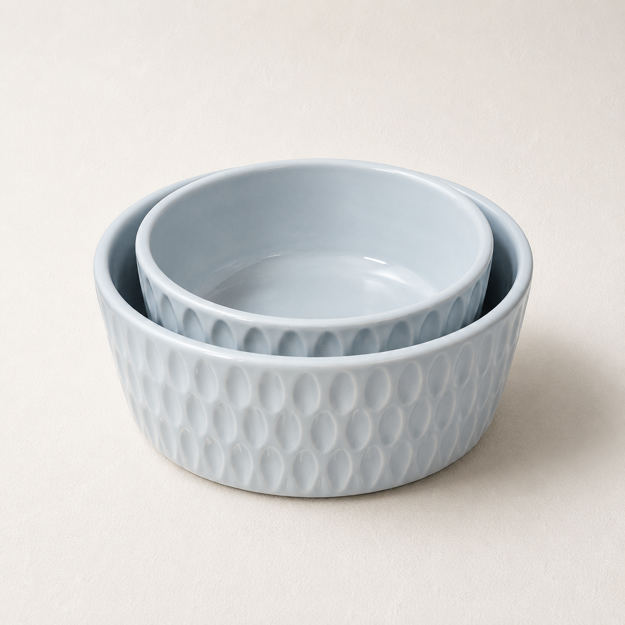 Bake  & Serve Carved Pottery Set