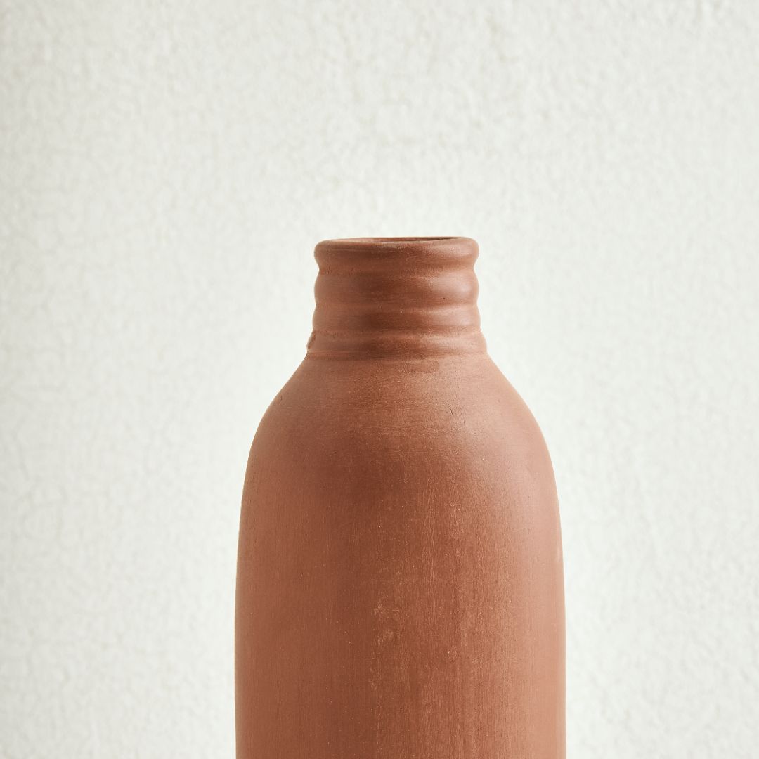Oxygenate Alkaline Clay Water Bottle ( Olla ) with Cup & On the Go Stick - 750 ml