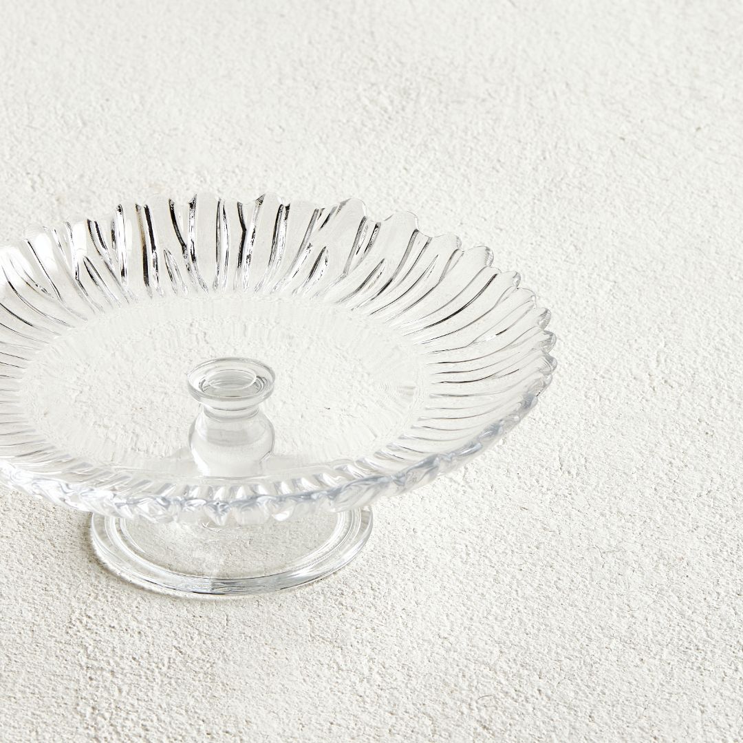 Pasabahce Aurora Footed Serving Platter - 20.5cm