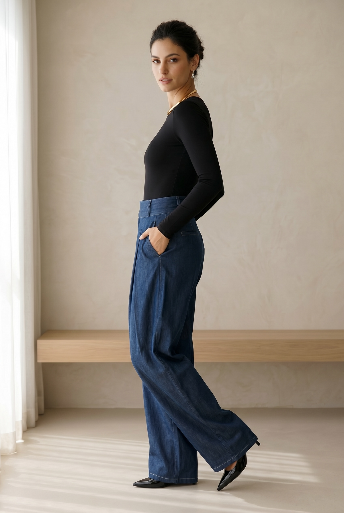 Loose Wide Leg Balloon Jeans