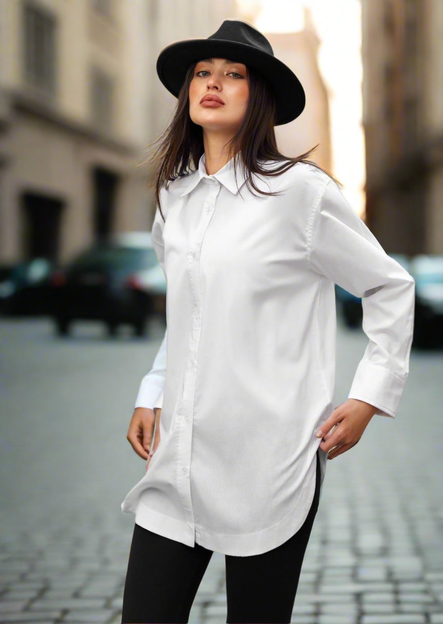Oversized Pure Cotton Shirt