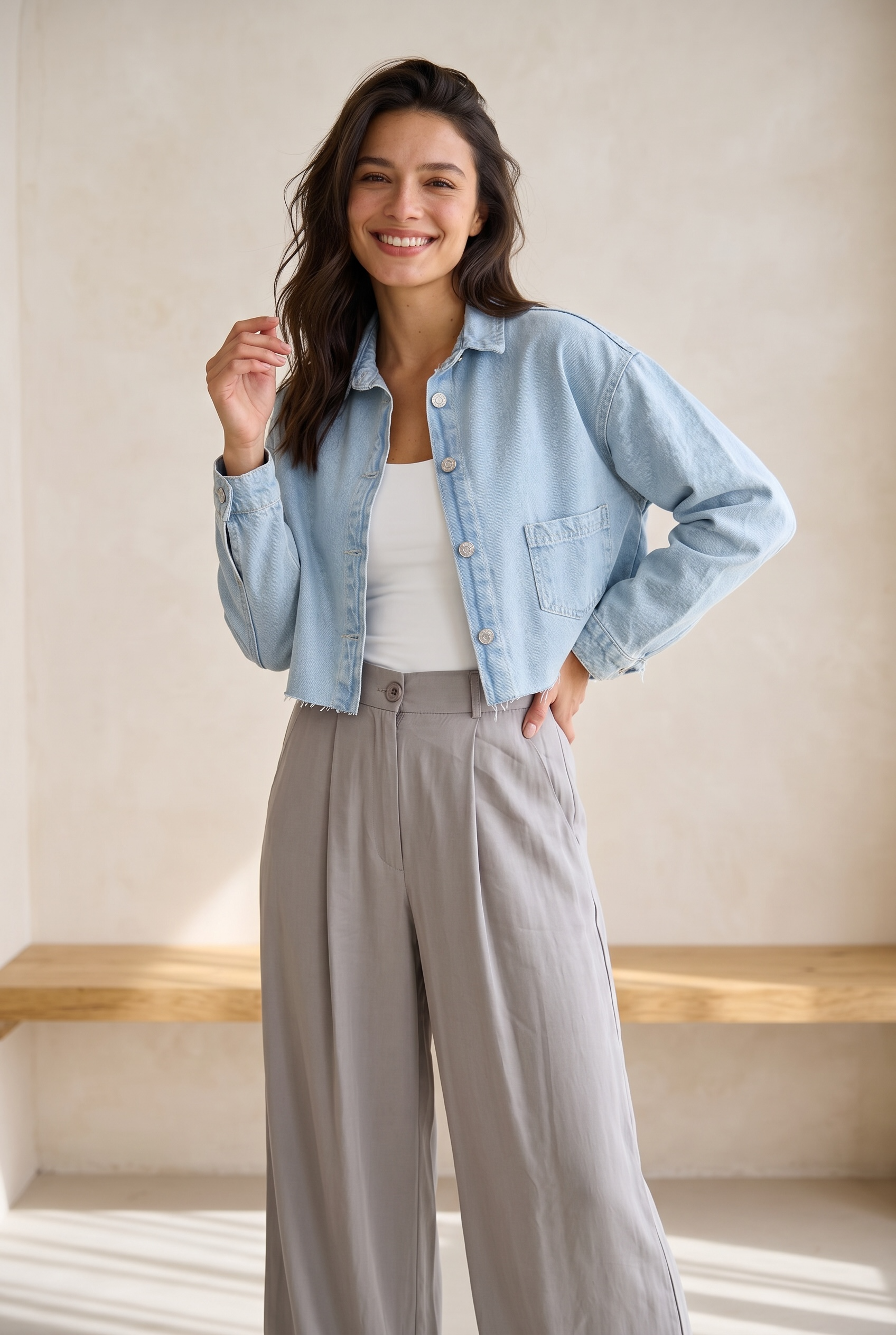 Crop Denim Shirt / Jacket