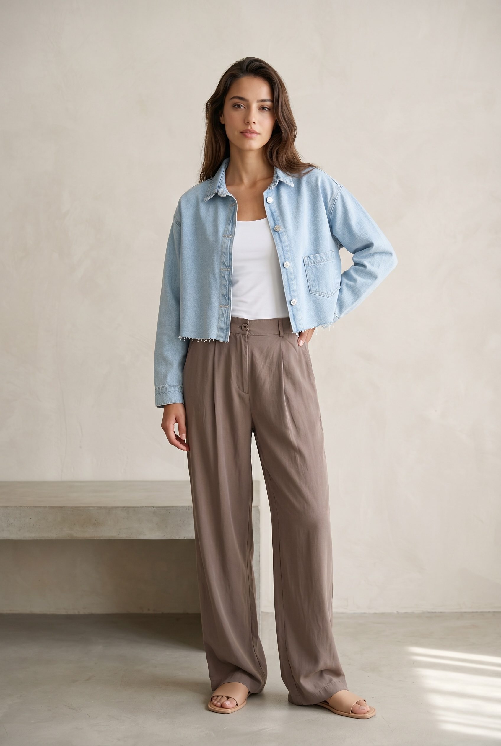 Crop Denim Shirt / Jacket