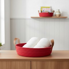 Handmade Oval Woven bawl with hands