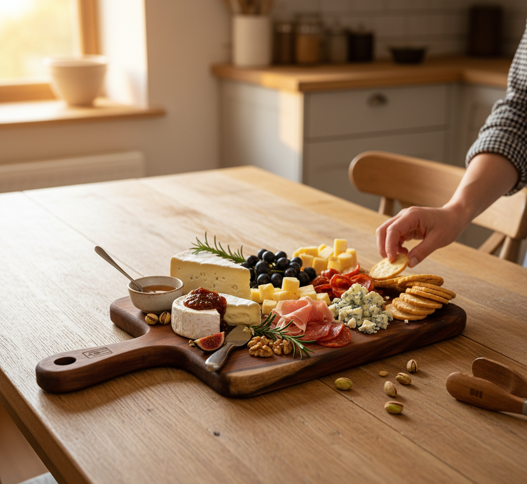 Rectangular Serving Board with Grip Handle