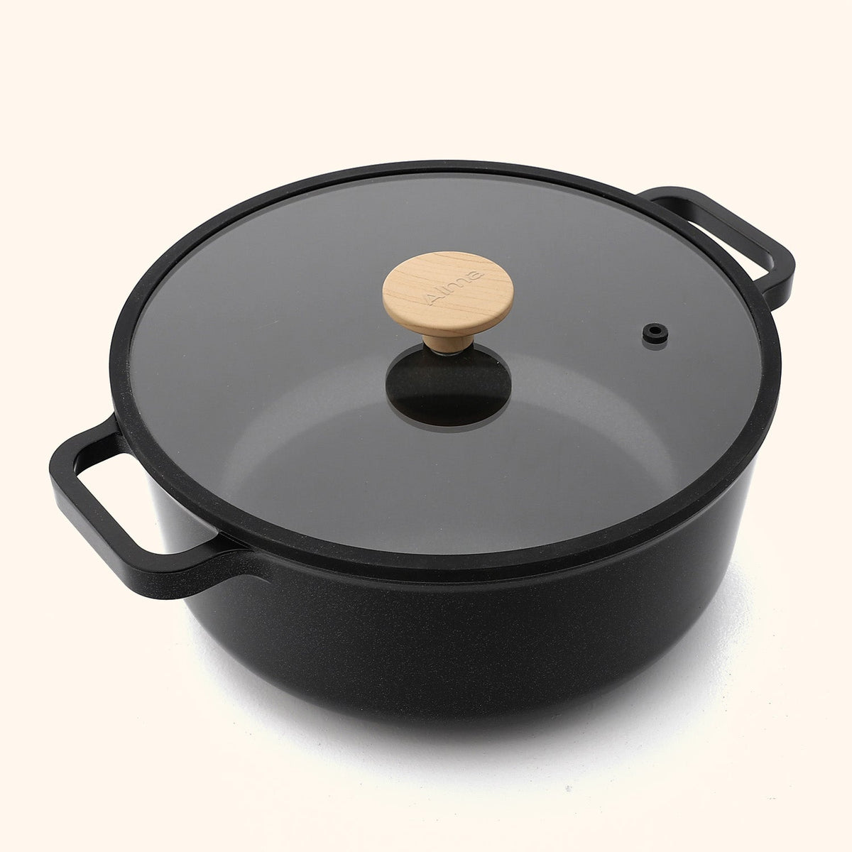 Alma Ceramic Pot  With Glass Lid