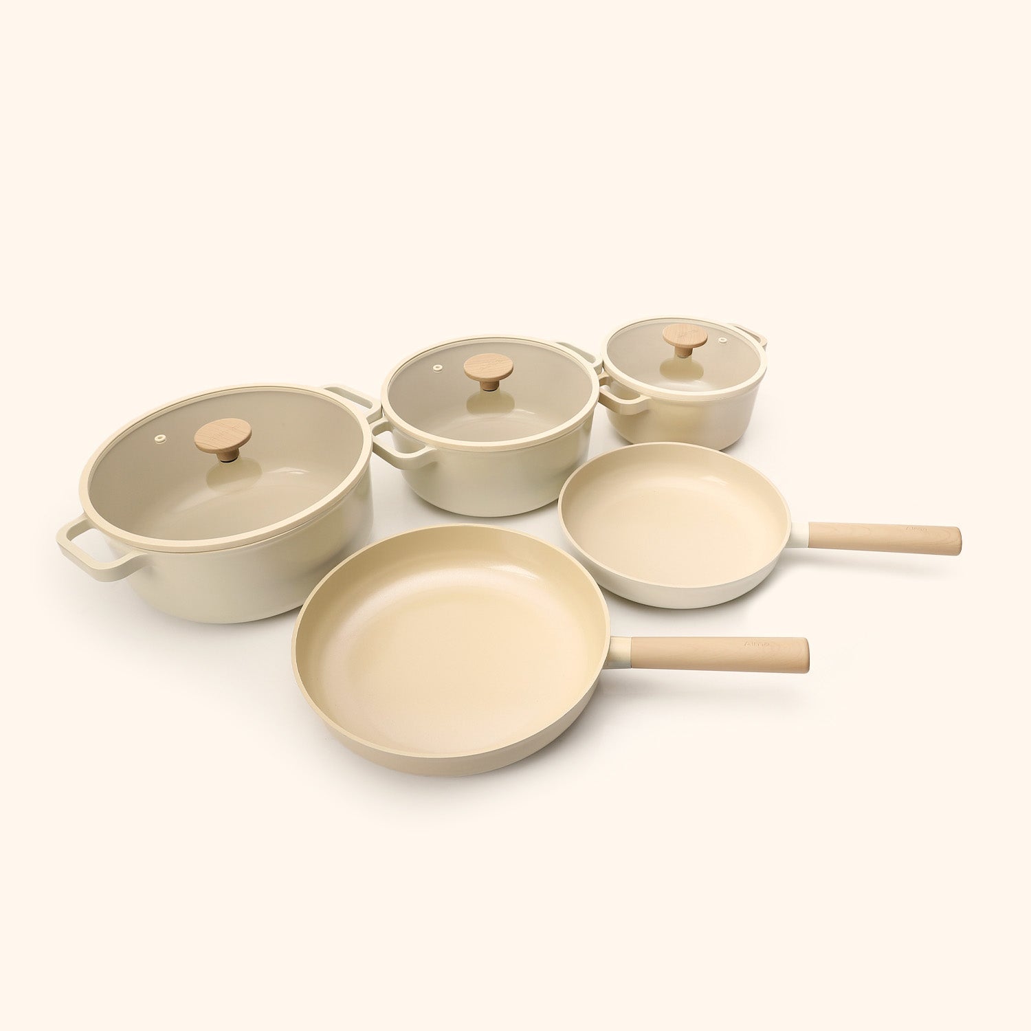5-Piece Alma Ceramic Cookware Set (Handles included)